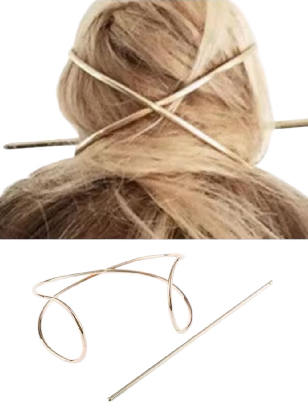 X-Shaped Bun Holder & Hair Stick